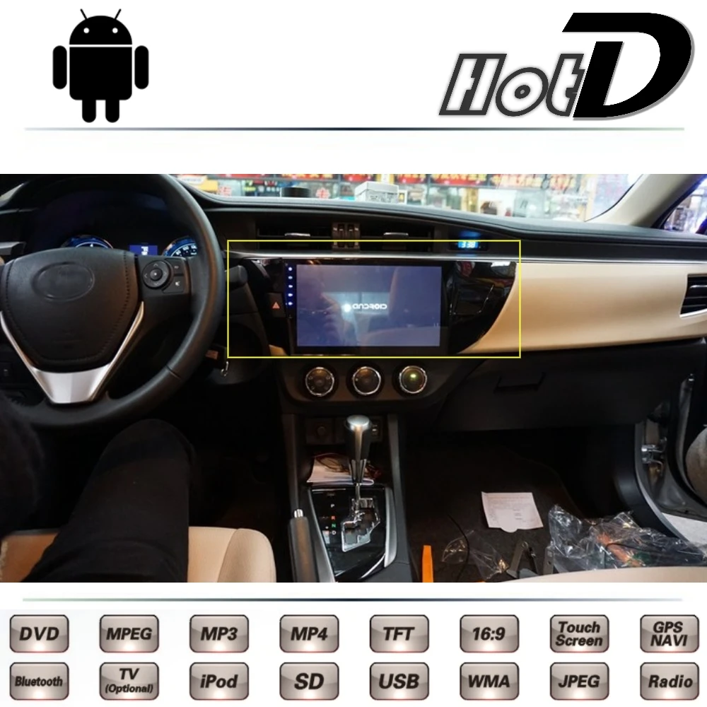 

For TOYOTA Corolla Levin Axio Fielder 2013 2014 2015 2016 Car Multimedia DVD Player GPS Navigation Android Big Screen Mon Navi