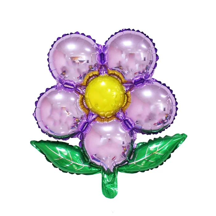 5 шт. 55*58 см пять с изображением четырехлистного клевера свод надувной шар цветок образные шарики из фольги комната для бракосочетаний День рождения украшения - Цвет: Light purple