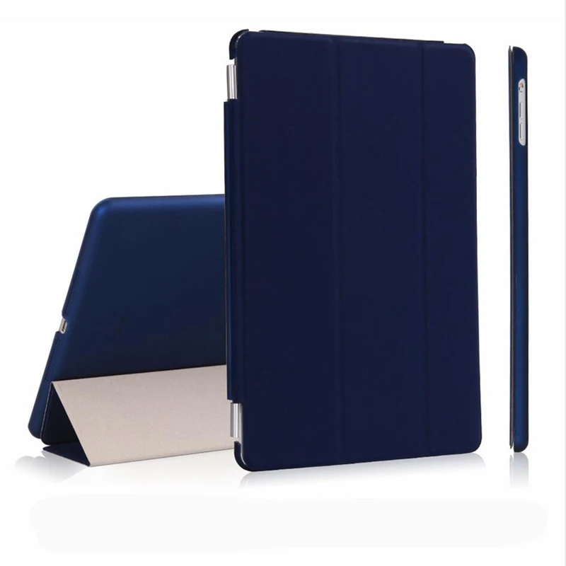 Dividi для нового iPad 9.7 a1822 a1823 Смарт чехол из искусственной кожи+ Ultra Slim Light Вес ПК Назад обложка Авто Wake/Sleep - Цвет: dark blue