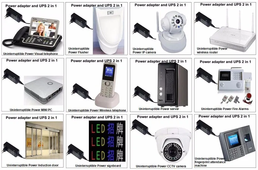 5V2A AC в DC мини-адаптер источник бесперебойного питания UPS обеспечения аварийного резервного питания для камеры видеонаблюдения со встроенным аккумулятором