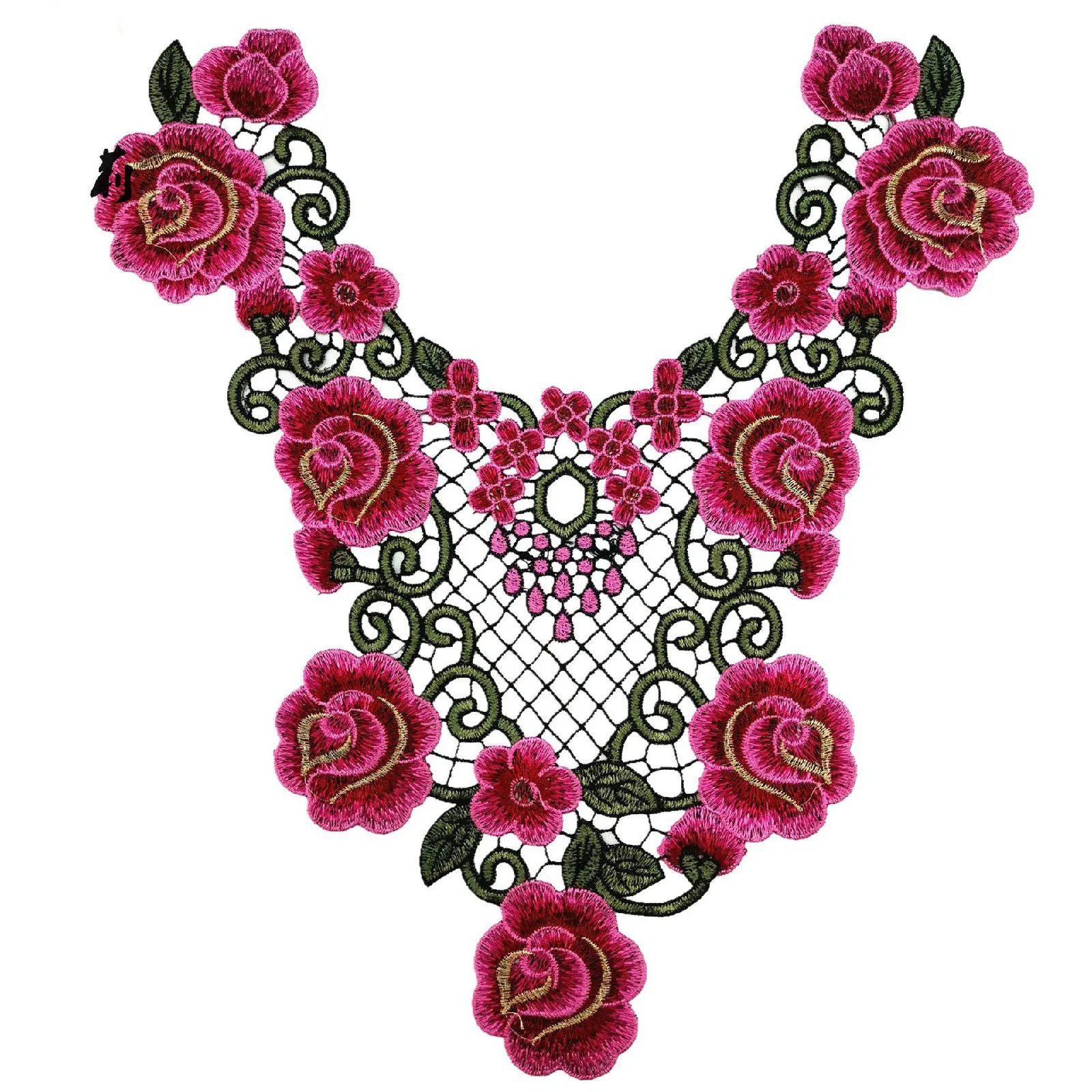 DIY sewing dresses flower applique Collar applique DIY decoration