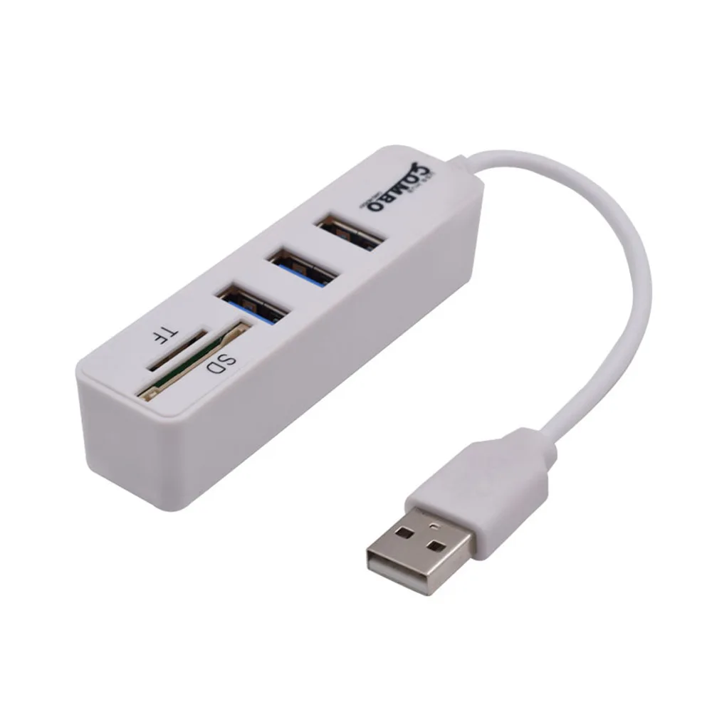 Mini 2 in 1 Combo 3 Port USB 2.0 HUB High Speed Splitter+Card Reader For SD TF Micro PC Laptop Peripherals Accessories | Электроника