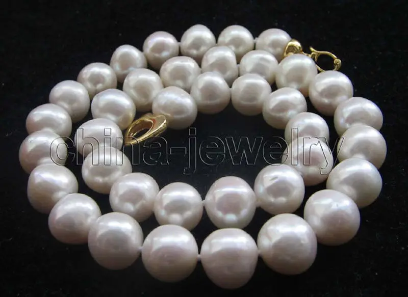 

new 18"9-10mm natural sea pink pearl necklace
