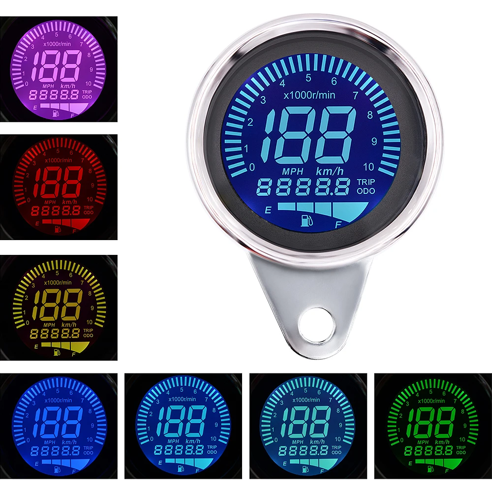 

12V Waterproof Motorcycle Instrument Tachometer Odometer Oil gauge Speedometer Combination with LED Blacklight for Motorcycle