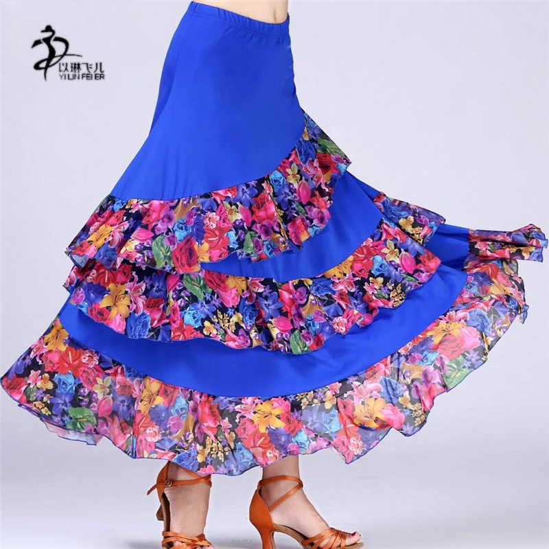 

Flamenco Dance Waltz Costume Skirt Set Stage Show/Spanish Costume for Women/Latin salsa flamenco Ballroom Dance Skirt