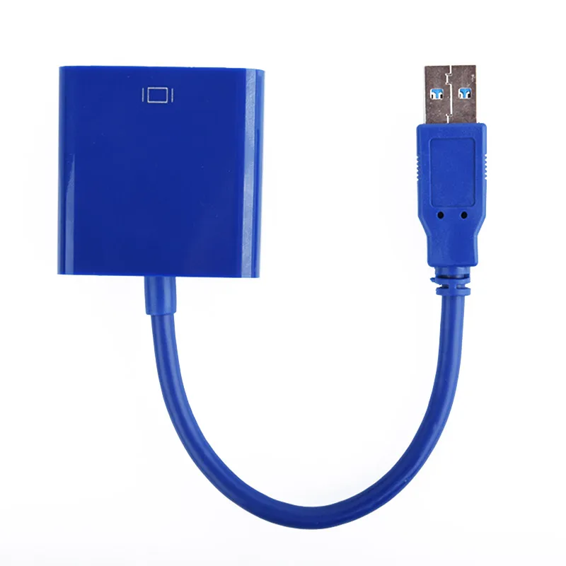 3.0 USB إلى VGA موصل 1080 P دعم لأجهزة الكمبيوتر المحمولة والمكتبية و شاشات ، الكشافات ، تلفزيونات متعددة شاشات