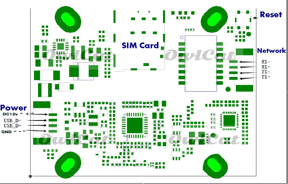 OwlCat 3g 4 г SIM камеры скрытого видеонаблюдения Ремонт Запчасти Замена сигнала материнская плата модуль печатной платы