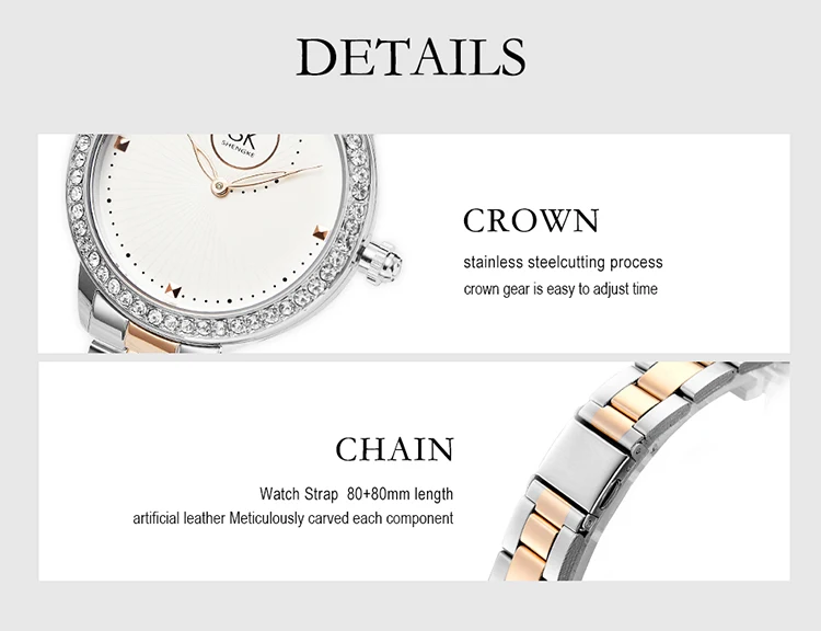 SK женские часы женские модные часы SHENGKE дизайнерские женские роскошные бриллиантовые кварцевые наручные часы из розового золота подарки для женщин