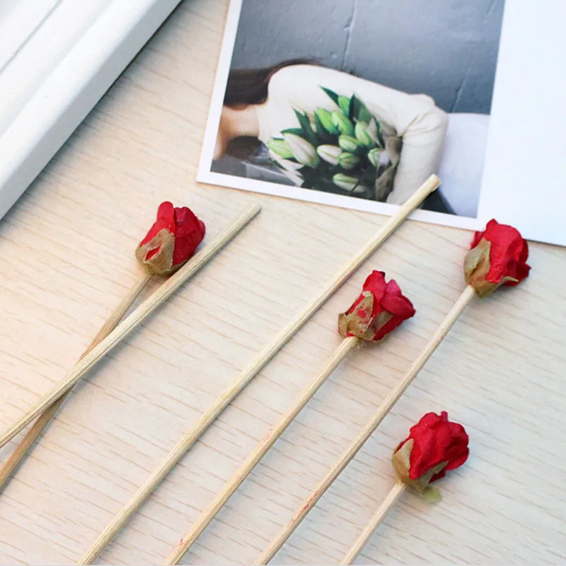 10 шт. красная роза ароматерапия Цветок искусственный цветочный аромадиффузор с тростниковыми палочками палочки DIY украшение для дома ручной работы