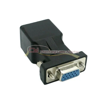 

Extender VGA RGB HDB 15pin Female to LAN CAT5 CAT6 RJ45 Network Cable Female Adapter