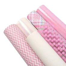 6 шт./компл. 20x34 см горошек Синтетическая кожа набор Винил Искусственная ткань для самостоятельного пошива одежды HairBow сумки, 1Yc7302