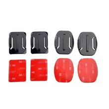 Kaliou for Gopro Accesseries Kits 2pcs Flat Mounts 2pcs Curved Mounts with Adhesive Pad for GoPro 6 5 4 3 2 1 Helmet