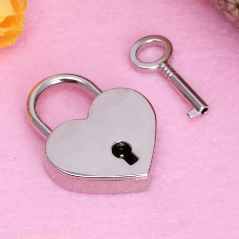 Vintage for Wish Lock Mini Heart Shaped Lock Wedding Keyed