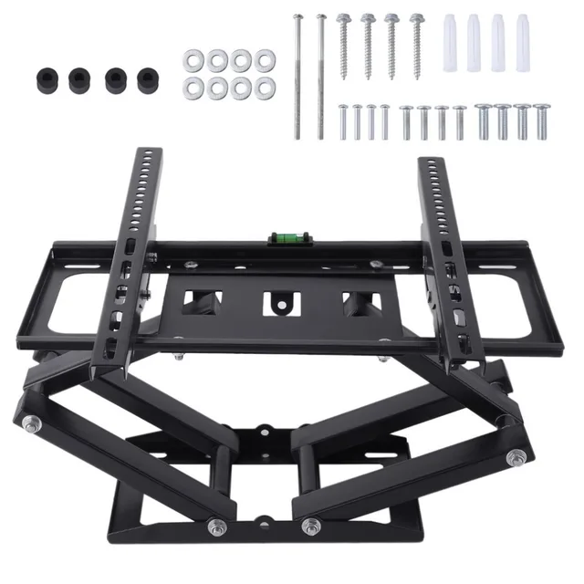 Telescopic Tv Holder Tilt Swivel Television Bracket Double Arms Telescopic Tv Holder Tilt Swivel Television Bracket Double Arms Wall Mount For 26 55 Inch Led Lcd Plasma Tvs Racks