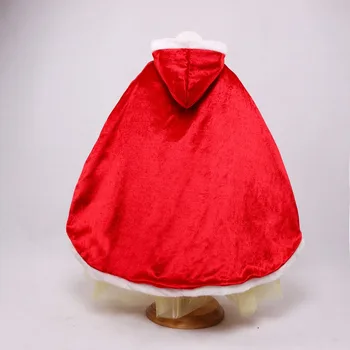

Kids Christmas Clothes Girl Dresses Hooded Cloak Costume Elsa Anna Little Red Hood Girls Capes for Dress