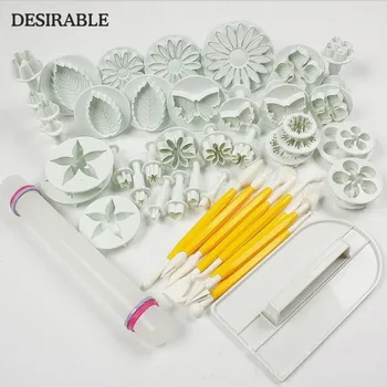 

Cake Decorating Tools 46Pcs/Set Sugar Craft Plunger Cutter Cookies Mould Confectionery Bag Full Set DIY Kitchen Kit Baking Tool
