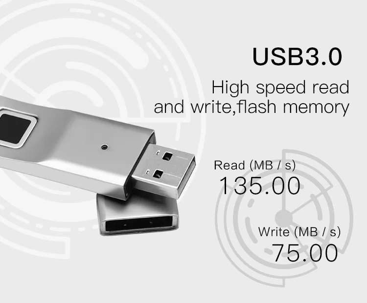 Новый U диск, металлический отпечаток пальца U диск, бизнес-Безопасность U диск, уединение и безопасность хранения 32G