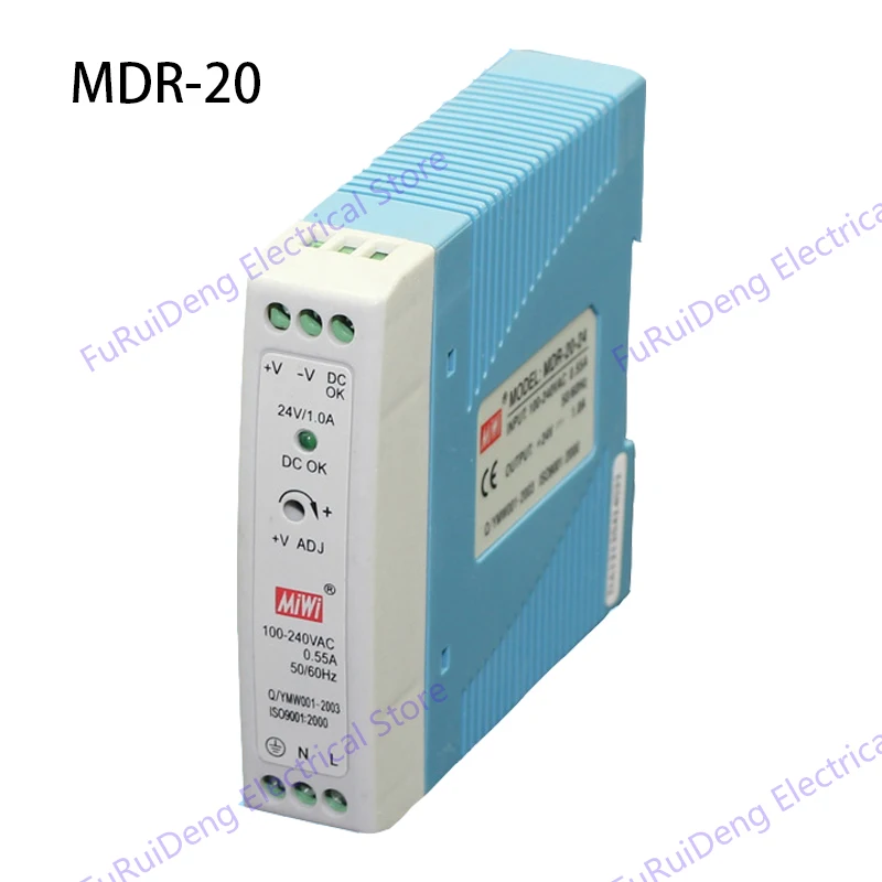 Выход DC5V, 12 V, 24 V, 48V MDR блок питания AC DC с функцией вывода сигнала din-рейку импульсный источник питания 100W smps