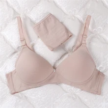 Комплект нижнего белья, женский бюстгальтер и трусики, комплект нижнего белья без косточек, sexi, бесшовный, размера плюс, soutien gorge completino, кружевной бюстгальтер