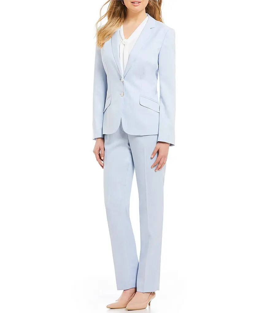 Индивидуальный заказ Baby Blue Для женщин рабочие брюки костюмы Бизнес костюмы для торжественных случаев рабочие костюмы 2 шт. куртка/брюки