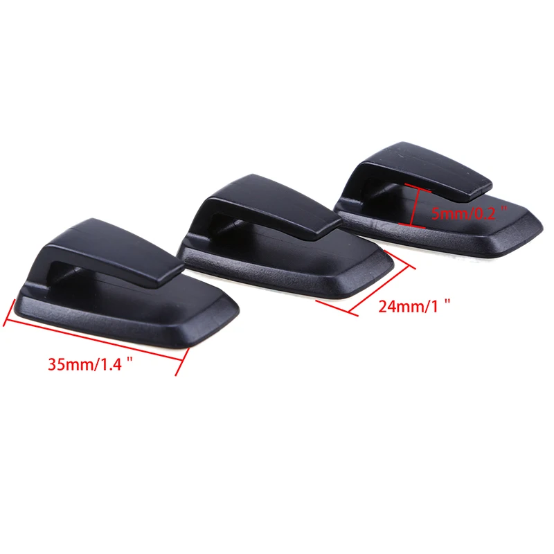 negro Gancho multiusos con pegatina para coche 3 piezas small negro