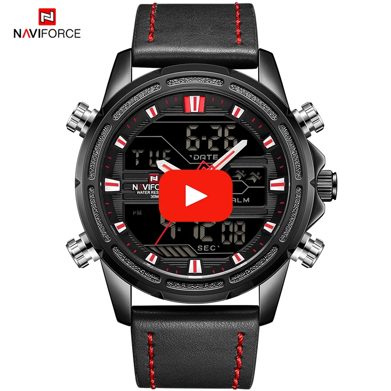 

NAVIFORCE Men's Quartz Analog Wrist Watch Luxury Top Brand Fashion Digital Sport Watches Waterproof Male Clock Relogio Masculino