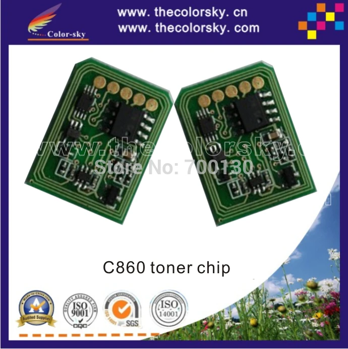 4 шт./лот смарт-чип сброса картриджа с тонером для OKI MC860 C860 44059216 44059213 44059214 44059215 9 5 K/10