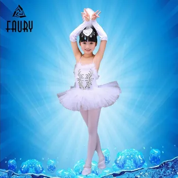 

Child White Dress Ballet Tutu Kids Girls Toddler Gymnastics Leotard Dance Professional Costumes Disfraces Infantiles Ballerine