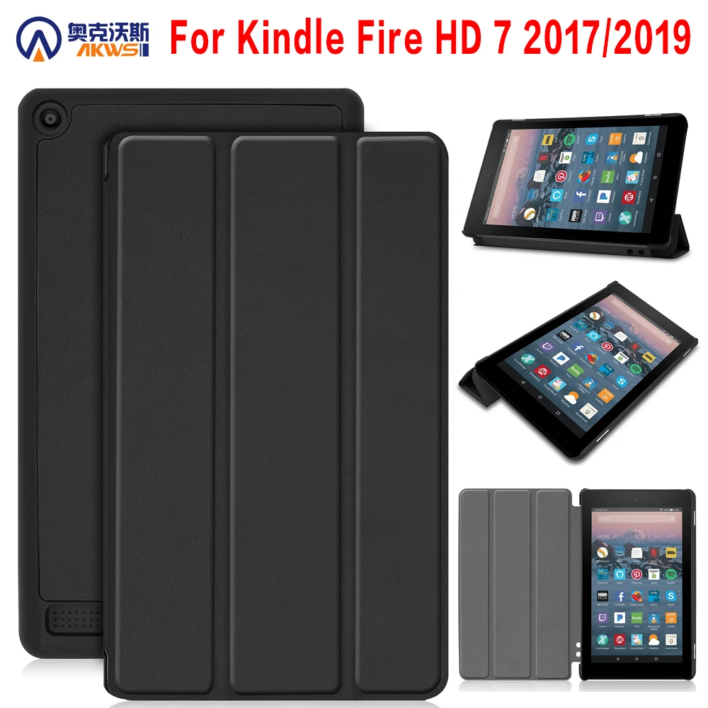 

Ultra Thin Smart Cover for 2019 Amazon Kindle Fire HD 7 Tablet Case for Kindle Fire 7 9th Generation + Gift