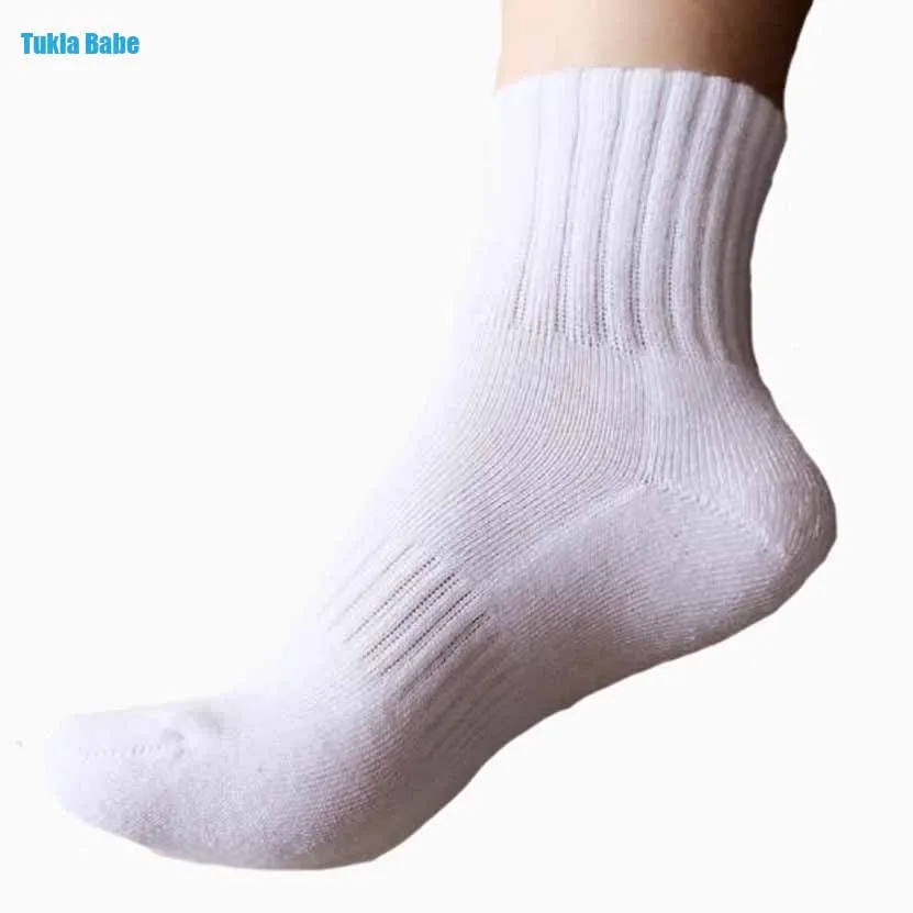 

Student sports socks children's cotton socks half-loop moisture-absorbing boneless white black grey autumn and winter socks