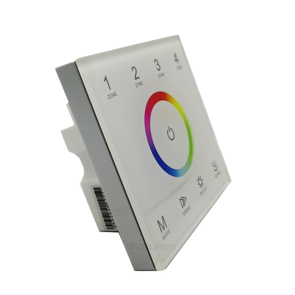 DIY домашнего использования 4-зоны настенная сенсорная панель RGB RGBW светодиодный контроллер для ШИМ Диммер Светодиодная лента контроллер