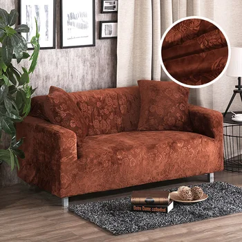 

Sofa Covers Jacquard Thick Velvet Universal Stretch Elastic Couch Slipcovers Sectional Sofa Covers Plush Warm 1/2/3/4 Seater