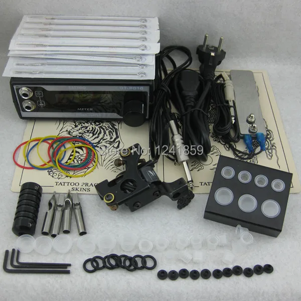 

Complete Tattoo Kit Set Tattoo Machine Gun Power Supply Needle Grip Tip Combo Kit Set Supply TKS101#