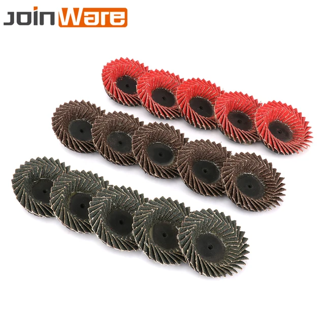 15Pcs 2" Flap Sanding Discs Wheel Type R Roloc Threaded