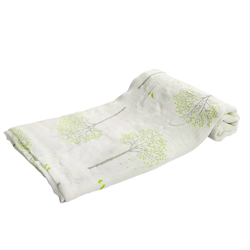 

Bamboo Fiber Baby Blanket Bath Towel Multifunctional Newborn Swaddling Wrap for Infant Cartoon Printed Double layer 3 Piece Sets
