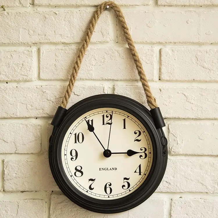 Nordic Minimalist Wall Clock Living Room Wrought Iron Metal Clocks Creative Vintage Wall Watch Quartz Personality Watches - Цвет: B