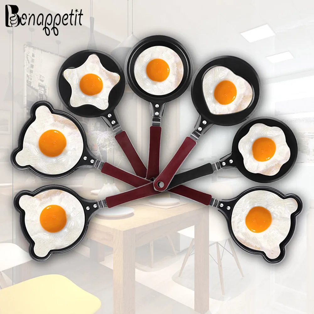 

Cute Omelette Breakfast Mini Saucepan Pancake Egg Frying Pan Non-Stick Pot Molds Cartoon Breakfast Cookware Kitchen & Dining