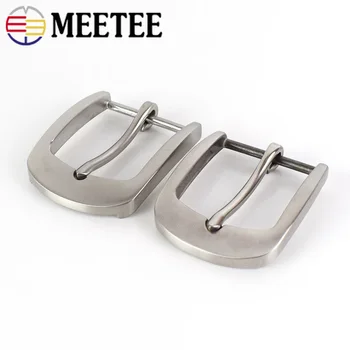 

Meetee 40mm Width Solid Stainless Steel Belt Pin Buckles for Men Metal Belt Head Jeans Decor Accessory Suitable 3.7-3.9 Belt