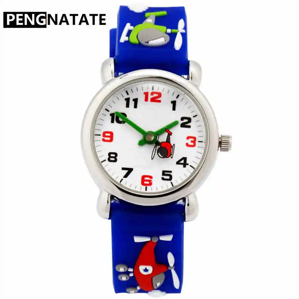 PENGNATATE часы для мальчиков модные Мультяшные детские резиновые ручные часы силиконовый кварцевый ремешок Детские часы подарки для