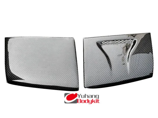 CARBON FIBER VENTED STYLE HEADLIGHT COVER REPLACEMENT FOR 180SX 200SX S13 240SX NACA Car Styling
