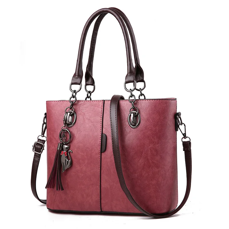 Дизайнерские сумки от известного бренда, женские сумки, роскошные ручные сумки для женщин, сумки через плечо, европейские кожаные сумки - Цвет: Wine Shoulder Bags