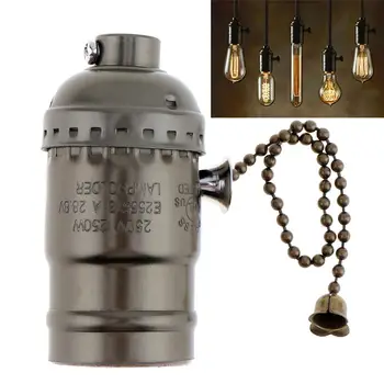 

110-250V Vintage Retro Lamp Bases Holder Light Bulb with Screw Pendant for Screw Bulbs