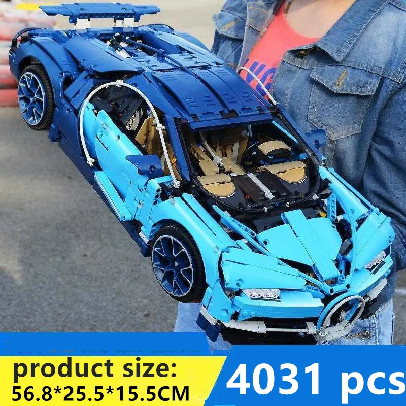 

Safe shipping Bugatti Chiron Racing Car Sets Compatible with LegoINGLYS Technic Model Building Blocks Brick Toys For Children