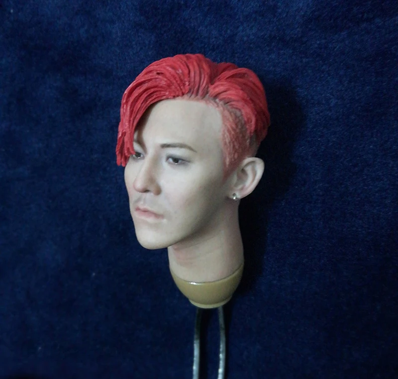 1/6 Kwon Ji Yong голова Лепка с красными короткими волосами для 12 &quotactin фигуры тела