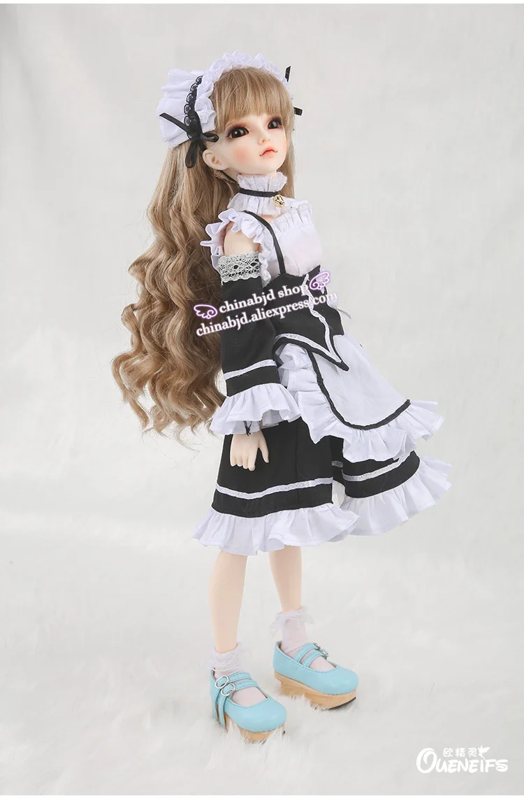 BJD SD Кукла Одежда 1/4 костюм горничной юбка горничной для Minifee или Roselied тела YF4-63 Аксессуары куклы