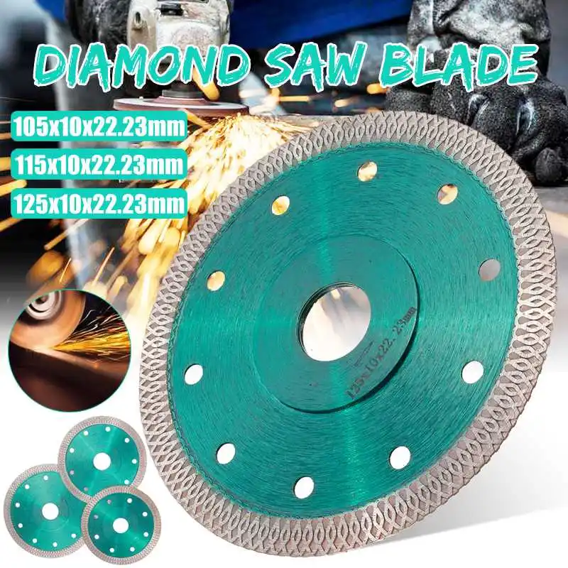 DOERSUPP Green 105/115/125mm Diamond Saws Blade Hot Pressed Sintered Mesh Turbo Cutting Disc For Granite Marble Tile Ceramic