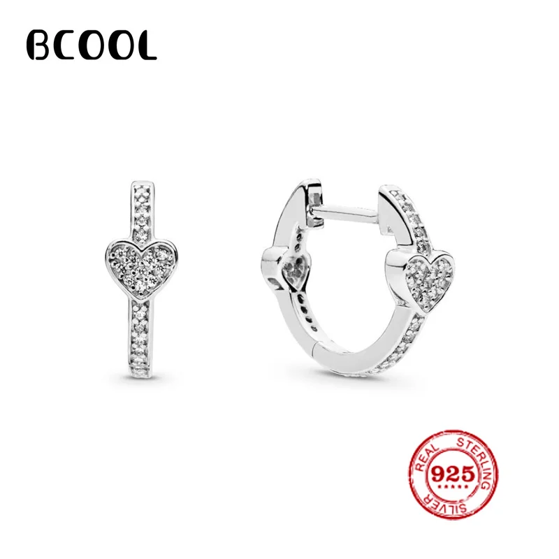 

BCOOL 2019 New 925 Sterling Silver Earrings Attractive Heart Earrings Hook For Women's Fashion Jewelry Gifts.