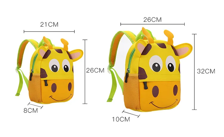Дети 3D мультфильм животных рюкзак в детский сад Детский Школьный рюкзак мультфильм рюкзак школьные ранцы для детей сумка Детская школьная