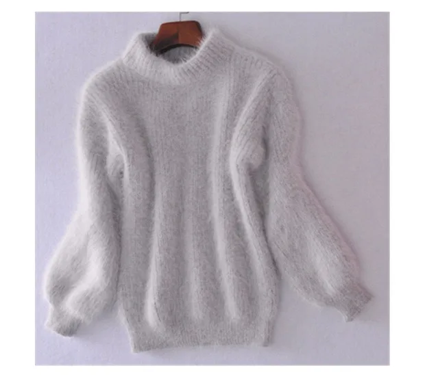 Assorted Colours Warm Mohair Turtleneck Sweater-1