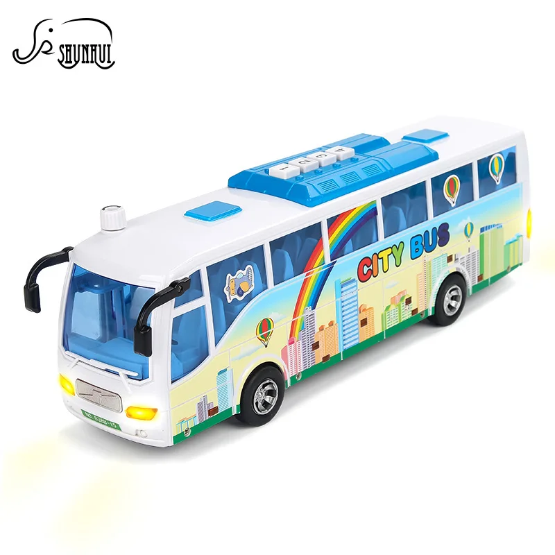 

Electronic Simulation City Bus Model Plastic Baby Toys Kids Diecast & Vehicle Car Light Sounds Educational Toy Gift for Children